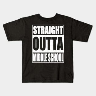 Straight Outta Middle School Tshirt 2020 Graduation Gift Kids T-Shirt